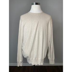 Peter Millar Cotton Silk Cashmere Blend Soft Light Sweater XL Beige/Cream